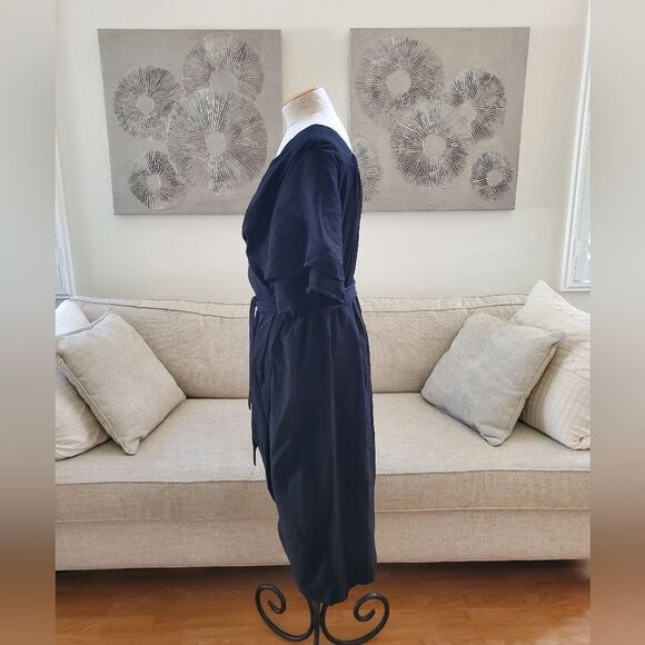 City Chic | Faux Wrap Layered Sleeve Dress - size 16 in Black - Picture 6 of 13